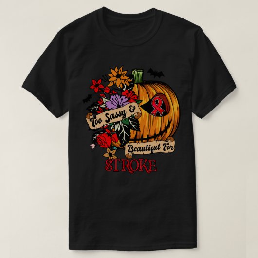 ストローク認識度認識度レトロハロウィーン怖いp tシャツ (デザイン正面)