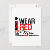 ストローク認識度I衣服レッドリボン ポストカード (正面/裏面)