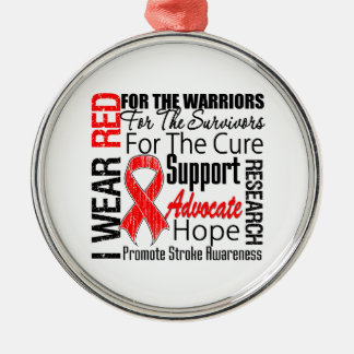 ストローク認識度I衣服レッドリボンTRIBUTE メタルオーナメント