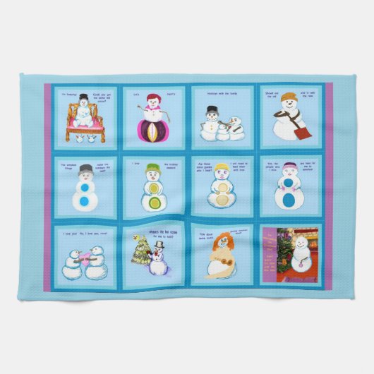 ストローク違うスノーフォークキッチンタオル キッチンタオル (横)