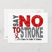 ストローク1にNOと答えてください ポストカード (正面/裏面)