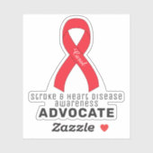 ストローク&ハート病認識度ビニールステッカー シール (シート)