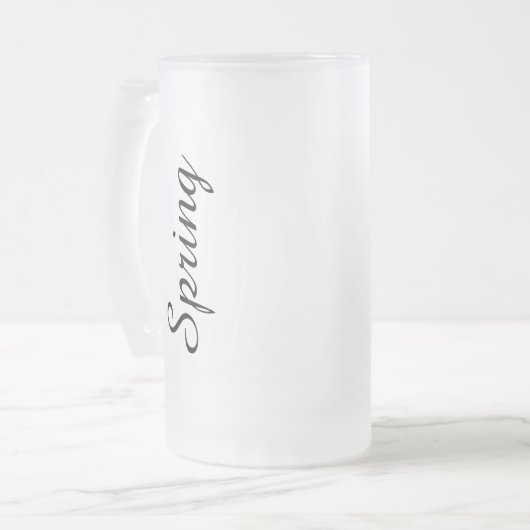 ストローパーソナライズされたでガラスのタンブラー、アイスコーヒー フロストグラスビールジョッキ (正面左)