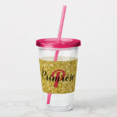 ストローパーソナライズされた付きプラスチックタンブラー アクリルタンブラー (裏面)