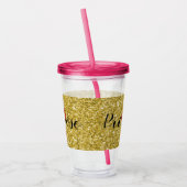 ストローパーソナライズされた付きプラスチックタンブラー アクリルタンブラー (左)