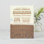 ストローベールの田舎の結婚式の招待状 招待状 (スタンド正面)