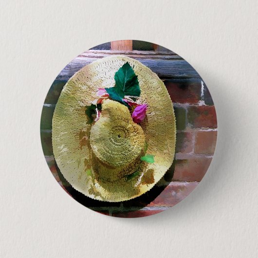 ストローボンネット 缶バッジ (正面)