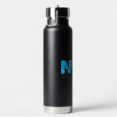 ストロー付きニューワールドコーラレウォーターボトル(黒) ウォーターボトル (右面)