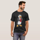 ストロー付き飲料用カップ付ペンギン Tシャツ (正面フル)