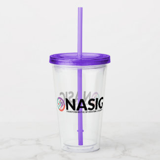 ストロー付きNASIGロゴタンブラー アクリルタンブラー
