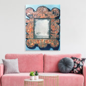 ストロー式鏡枠， 1670-80 キャンバスプリント (インサイチュ (リビング))