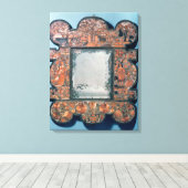 ストロー式鏡枠， 1670-80 キャンバスプリント (インサイチュ (ウッドフロア))