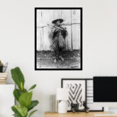 ストロー日本のレインコートを着た農民1885 ポスター (ホームオフィス)