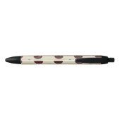ストロー模様のココナッツカクテル – 夏のビーチ 黒ボールペン (裏面)