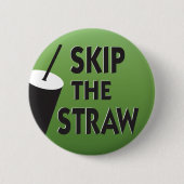 ストロー環境をスキップ 缶バッジ (正面)