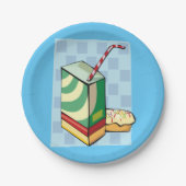 ストロー紙プレート ペーパープレート (正面)