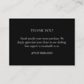 ストロ絵を描ックはショッピング挿入カードに感謝 名刺 (裏面)