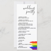 ストロ絵を描ックプライドフラグLGBT結婚式 プログラム (裏面)