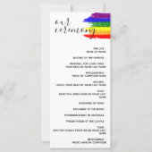 ストロ絵を描ックプライドフラグLGBT結婚式 プログラム (正面)