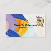 ストロ絵を描ック | アートブラシとパレット 名刺 (正面)