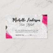 ストロ絵を描ック |芸術的 | サロンはさみ 予約カード (裏面)