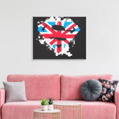 ストロ絵を描ックBritish Sシールド キャンバスプリント (インサイチュ (リビング))