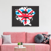 ストロ絵を描ックBritish Sシールド キャンバスプリント (インサイチュ (リビング))