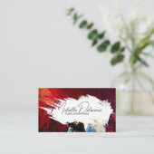 ストロ絵を描ークとテクスチャ | クリエイティブ芸術 名刺 (スタンド正面)