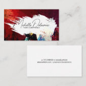 ストロ絵を描ークとテクスチャ | クリエイティブ芸術 名刺 (正面/裏面)