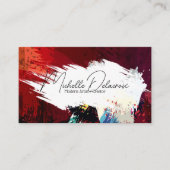 ストロ絵を描ークとテクスチャ | クリエイティブ芸術 名刺 (正面)