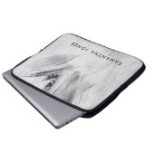 ストロ絵を描ークのテクスチャ(白) ラップトップスリーブ (正面下部)