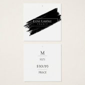 ストロ絵を描ークのモダンホワイトプライスラベル (正面&裏面)