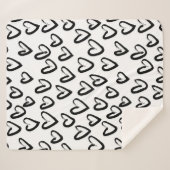 ストロ絵を描ークハートパターン シェルパブランケット (正面(横))