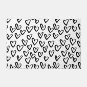 ストロ絵を描ークハートパターン ドアマット (正面)