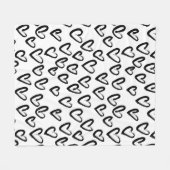 ストロ絵を描ークハートパターン フリースブランケット (正面(横))