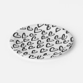 ストロ絵を描ークハートパターン ペーパープレート (アングル)