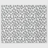 ストロ絵を描ークハートパターン ラッピングペーパー (フラット)