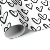 ストロ絵を描ークハートパターン ラッピングペーパー (ロールコーナー)