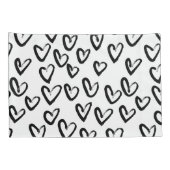 ストロ絵を描ークハートパターン 枕カバー (裏面-右)