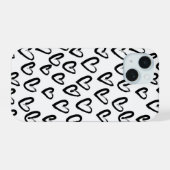 ストロ絵を描ークハートパターン iPhone 15ケース (裏面横)