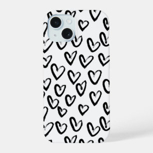 ストロ絵を描ークハートパターン iPhone 15ケース