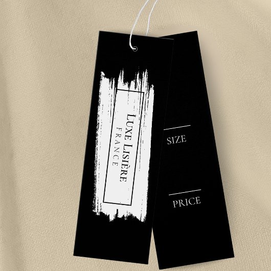 ストロ絵を描ークモダンブラック&ホワイト・サイズ価格ラベル