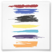 ストロ絵を描ーク芸術的抽象芸術の色の縞 フォトプリント (正面)