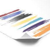 ストロ絵を描ーク芸術的抽象芸術の色の縞 フォトプリント            (角)