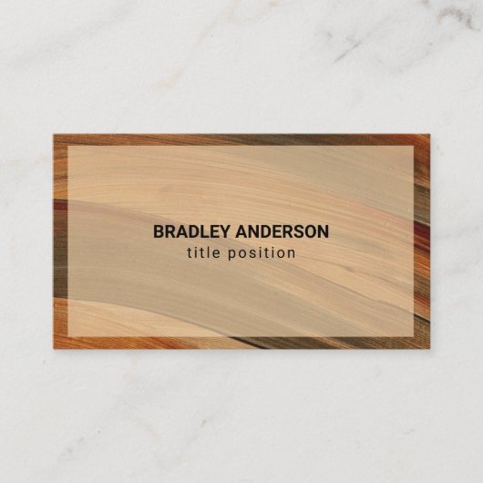 ストロ色彩の鮮やかークベージュフレーム 名刺 (正面)