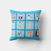 ストロ違うーク違う、雪フォーク枕 クッション (裏面)