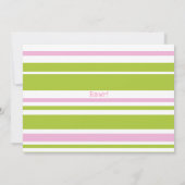 ストンプアンドチョンプ小さな女の子ディノ誕生日恐竜 招待状 (裏面)