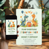 ストンプオンオーバー恐竜誕生日 招待状