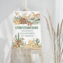 ストンプチョンプラー少年の恐竜の第1の誕生日パーティー