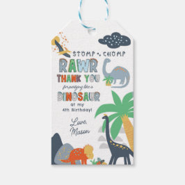 ストンプチョンプラー恐竜誕生日ありがとう ギフトタグ